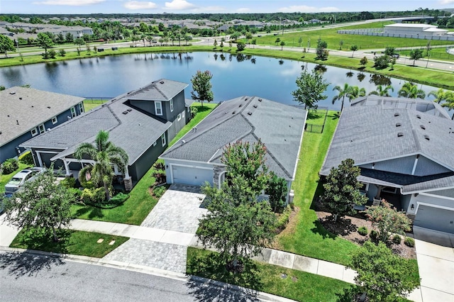 5434 Silver Sun Dr, Apollo Beach, FL 33572 - aerial perspective of suburban area featuring a nearby body of water