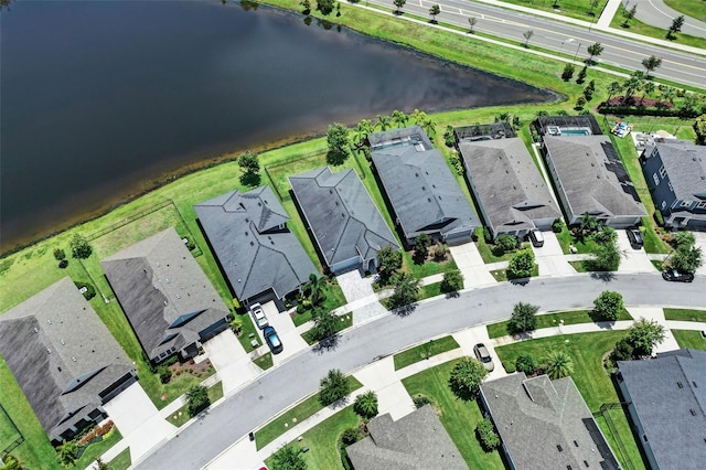 5434 Silver Sun Dr, Apollo Beach, FL 33572 - aerial perspective of suburban area featuring a large body of water