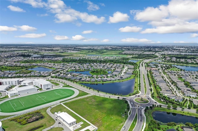 5434 Silver Sun Dr, Apollo Beach, FL 33572 - aerial view of residential area featuring a large body of water