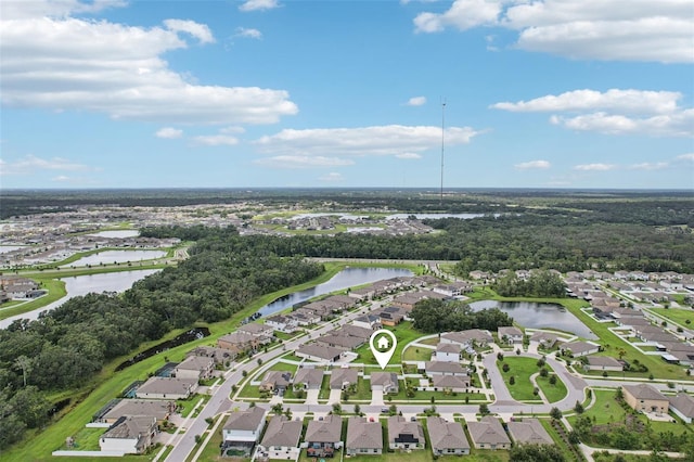 13008 Majestic Garden Ln, Riverview, FL 33579 - aerial overview of property's location with nearby suburban area and a large body of water