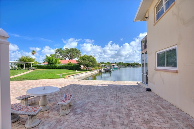 3753 46th Ave S Unit 10, Saint Petersburg, FL 33711 - view of patio / terrace with a water view
