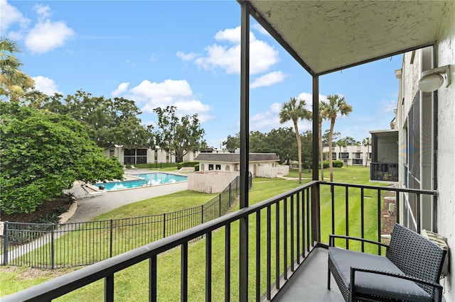 809 Russell Ln Unit 321, Brandon, FL 33510 - balcony featuring view of pool