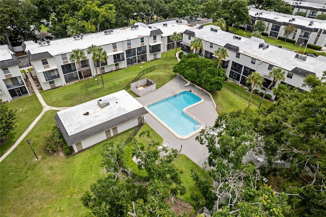 809 Russell Ln Unit 321, Brandon, FL 33510 - drone / aerial view of a pool area