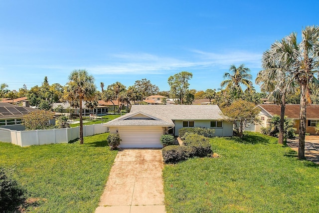 5116 Venetian Blvd NE, Saint Petersburg, FL 33703 - view of front of house with an attached garage, concrete driveway, and a shingled roof