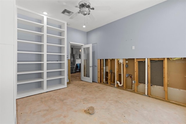 163 Barbados Ave, Tampa, FL 33606 - interior space with ceiling fan and concrete flooring
