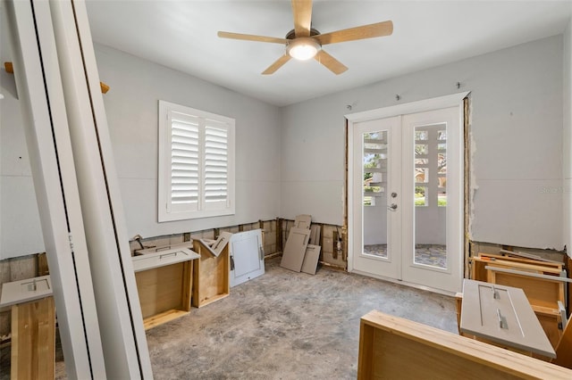 163 Barbados Ave, Tampa, FL 33606 - bathroom with french doors and a ceiling fan