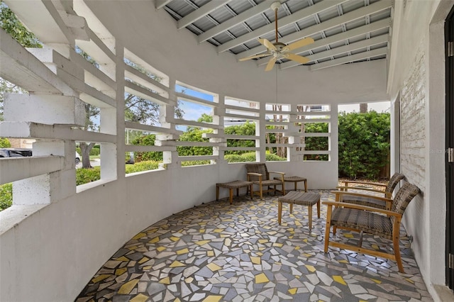 163 Barbados Ave, Tampa, FL 33606 - sunroom with a ceiling fan