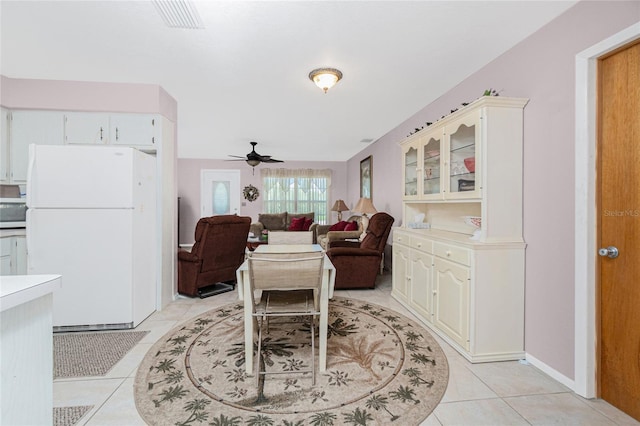 11596 SW Lemon Ave, Arcadia, FL 34269 - dining space with ceiling fan and light tile patterned flooring