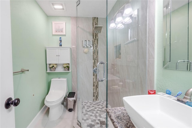 217 Bryan Rd, Brandon, FL 33511 - bathroom with a shower stall and tile patterned floors