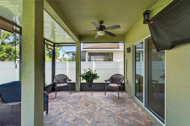 10409 Candleberry Woods Ln, Gibsonton, FL 33534 - sunroom / solarium with ceiling fan