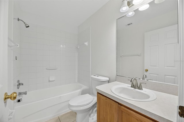 10737 Keys Gate Dr, Riverview, FL 33579 - full bath featuring vanity, shower / washtub combination, and tile patterned floors