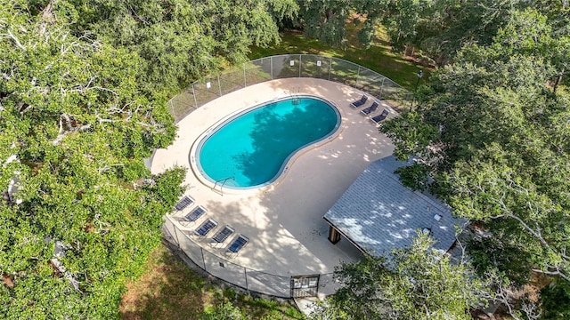 11718 Raintree Village Blvd Unit C, Temple Terrace, FL 33617 - view from above of property featuring a pool