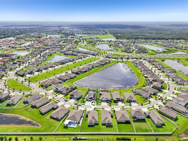 11713 Tetrafin Dr, Riverview, FL 33579 - aerial perspective of suburban area with a large body of water