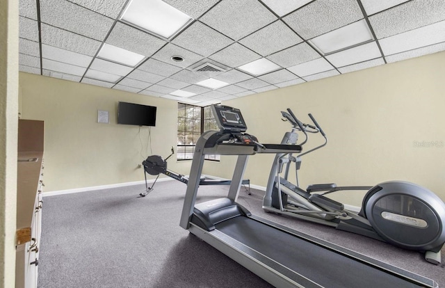 2333 Feather Sound Dr Unit B208, Clearwater, FL 33762 - workout area with baseboards and a drop ceiling