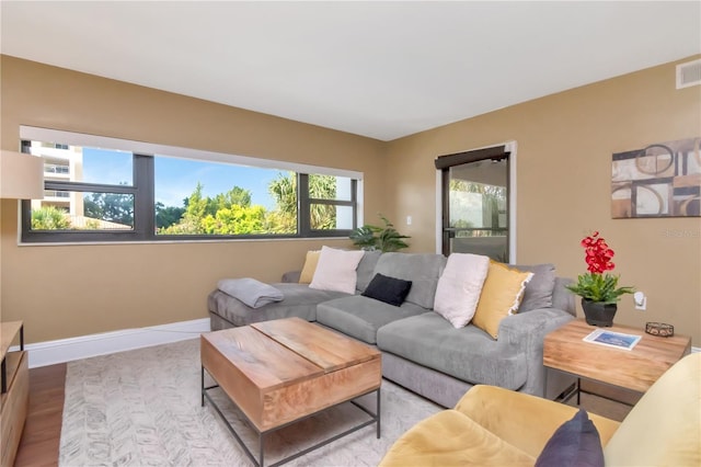 4141 Bayshore Blvd Unit 304, Tampa, FL 33611 - living area with baseboards and wood finished floors