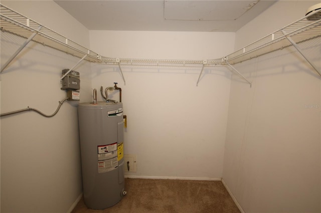 1235 S Highland Ave Unit 5-209, Clearwater, FL 33756 - spacious closet with electric water heater and carpet
