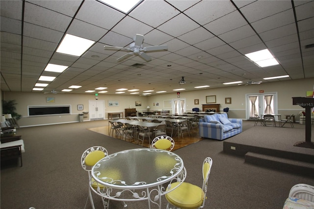 1235 S Highland Ave Unit 5-209, Clearwater, FL 33756 - carpeted dining area with a ceiling fan