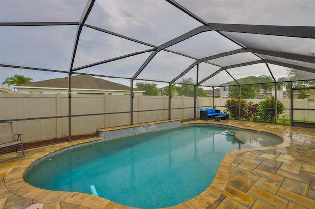 15403 Fire Rock Pl, Ruskin, FL 33573 - view of swimming pool featuring a fenced backyard and a patio