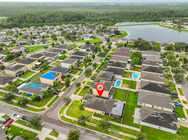 15403 Fire Rock Pl, Ruskin, FL 33573 - aerial perspective of suburban area with a forest