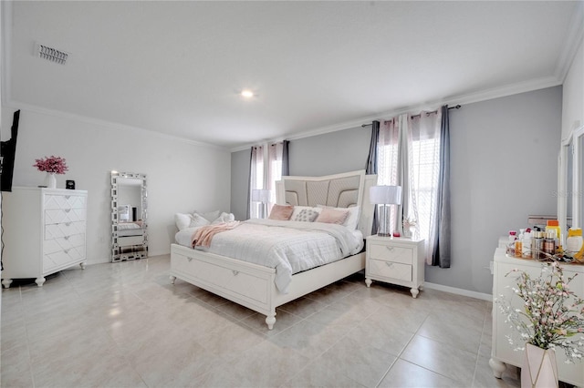 2023 Maple Ridge Dr, Zellwood, FL 32798 - bedroom with crown molding and light tile patterned floors