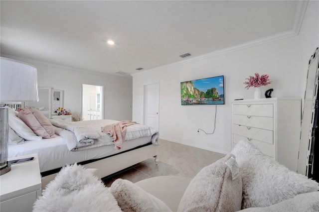 2023 Maple Ridge Dr, Zellwood, FL 32798 - bedroom with ornamental molding and baseboards