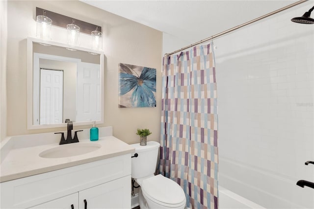 4723 Bloomingdale Ave, Valrico, FL 33596 - bathroom with vanity and shower / bath combination with curtain
