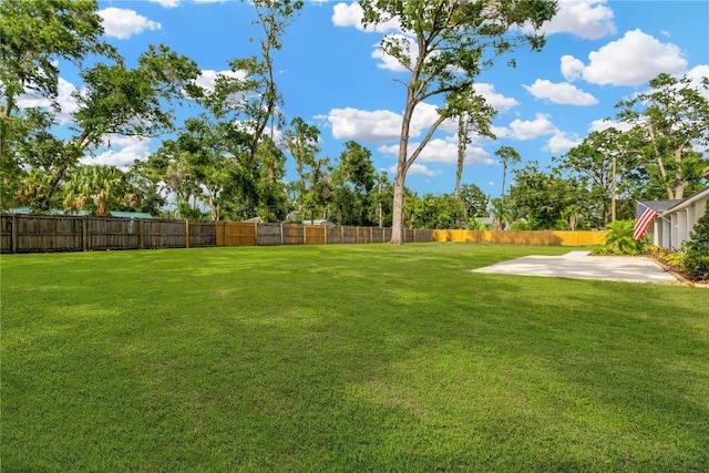4723 Bloomingdale Ave, Valrico, FL 33596 - fenced backyard featuring a patio area