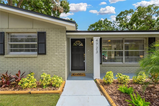 4723 Bloomingdale Ave, Valrico, FL 33596 - view of exterior entry featuring brick siding