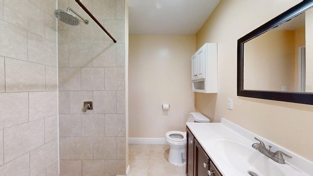 8609 N 11th St, Tampa, FL 33604 - bathroom with vanity, tiled shower, and tile patterned floors