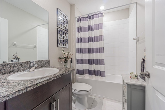 4954 Wild Senna Blvd, Tampa, FL 33619 - full bathroom featuring vanity, shower / bath combo, and tile patterned floors