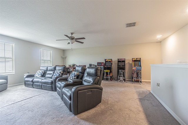 4954 Wild Senna Blvd, Tampa, FL 33619 - home theater with carpet floors and a ceiling fan
