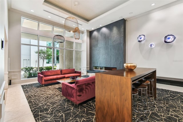 450 Knights Run Ave Unit 2004, Tampa, FL 33602 - community lobby with a high ceiling and recessed lighting
