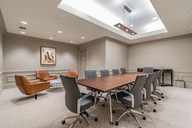450 Knights Run Ave Unit 2004, Tampa, FL 33602 - office featuring carpet floors, ornamental molding, recessed lighting, and a decorative wall