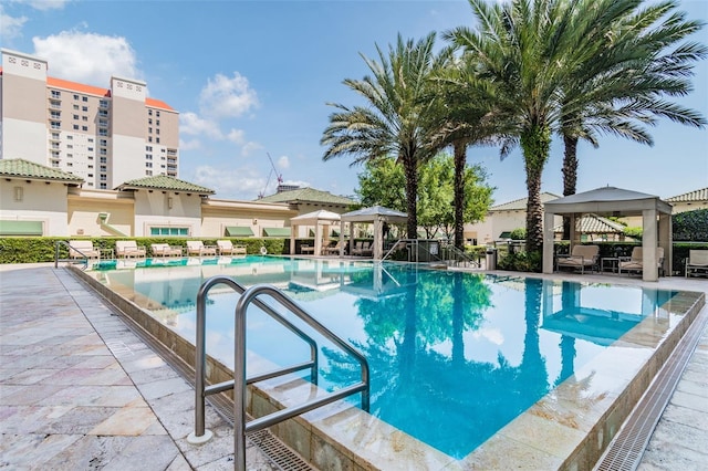 450 Knights Run Ave Unit 2004, Tampa, FL 33602 - community pool featuring a gazebo and a patio area