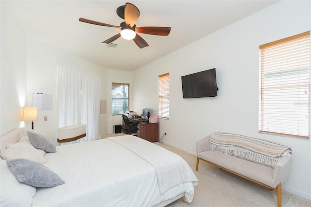 228 Taylor Bay Ln, Brandon, FL 33510 - bedroom featuring carpet, an office area, and ceiling fan