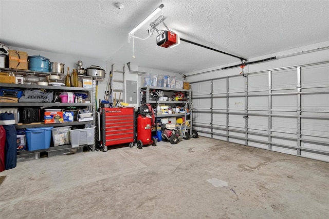 13040 Waterbourne Dr, Gibsonton, FL 33534 - garage with a garage door opener and electric panel