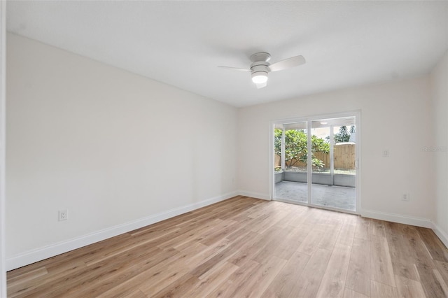 4236 Woodtrail Blvd, New Port Richey, FL 34653 - unfurnished room with light wood-type flooring and a ceiling fan