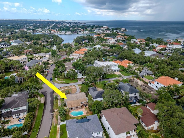 5101 W Neptune Way, Tampa, FL 33609 - aerial view of property's location featuring a nearby body of water and nearby suburban area