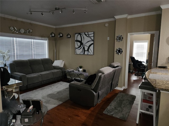 3713 Conroy Rd Unit 1922, Orlando, FL 32839 - living area with wood finished floors and ornamental molding