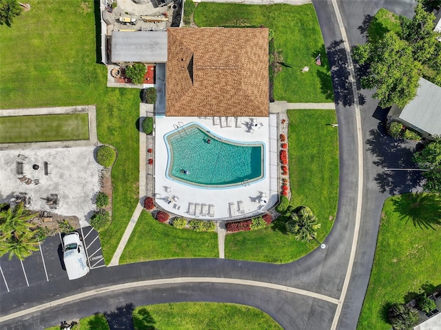 7051 Bright Creek Dr Unit 6, Sarasota, FL 34231 - drone / aerial view of a pool area