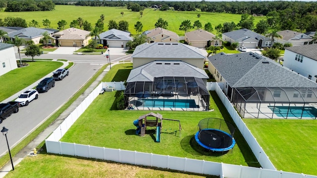 15206 Trinity Fall Way, Bradenton, FL 34212 - aerial perspective of suburban area with a pool