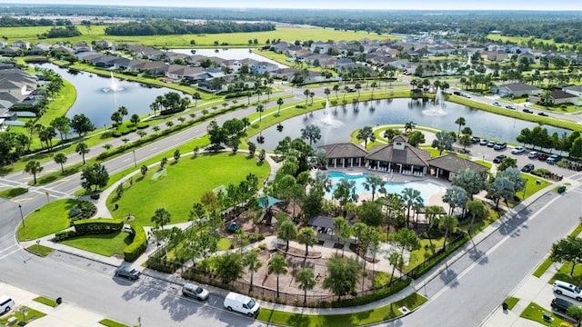 15206 Trinity Fall Way, Bradenton, FL 34212 - aerial perspective of suburban area with a large body of water