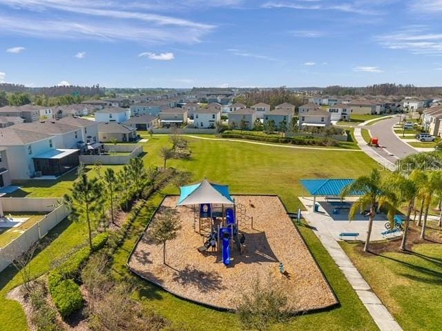 16051 Soft Fern Trce, Odessa, FL 33556 - aerial view of residential area with a recreational park