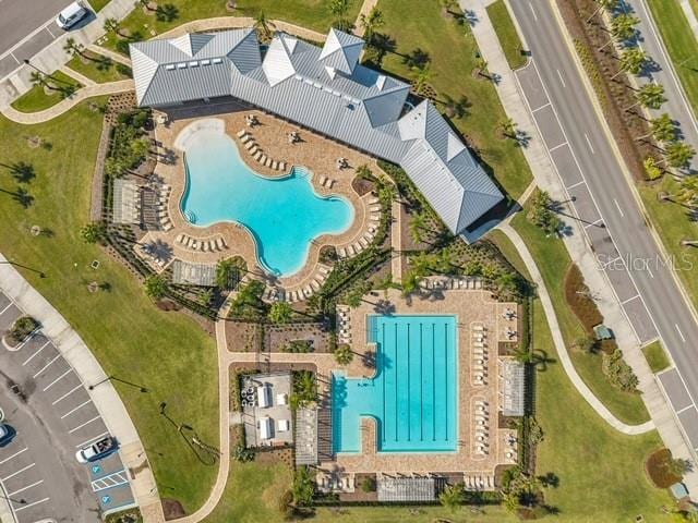 16051 Soft Fern Trce, Odessa, FL 33556 - aerial view of property's location with a pool
