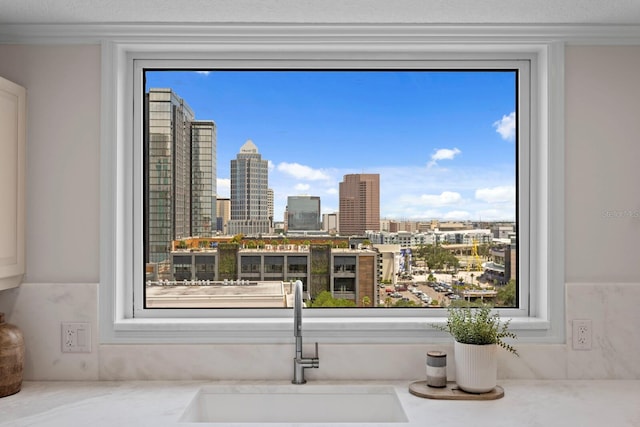 371 Channelside Walk Way Unit 1104, Tampa, FL 33602 - kitchen view of a sink and skyline