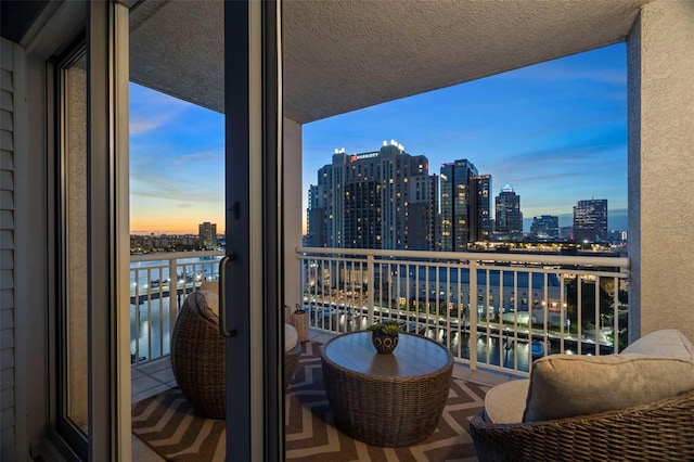 371 Channelside Walk Way Unit 1104, Tampa, FL 33602 - balcony with a view of skyline and a water view
