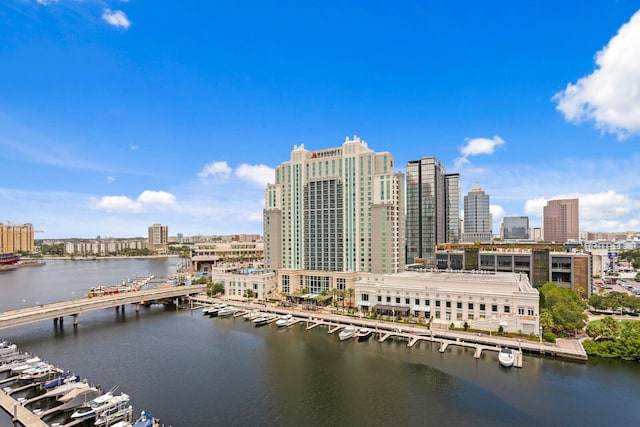 371 Channelside Walk Way Unit 1104, Tampa, FL 33602 - water view featuring skyline and a notable bridge