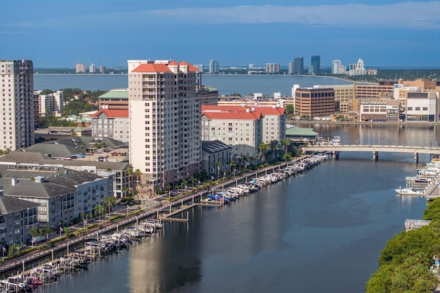 371 Channelside Walk Way Unit 1104, Tampa, FL 33602 - view of urban area featuring a large body of water and a notable bridge