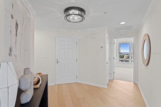 371 Channelside Walk Way Unit 1104, Tampa, FL 33602 - hallway with light wood finished floors and ornamental molding