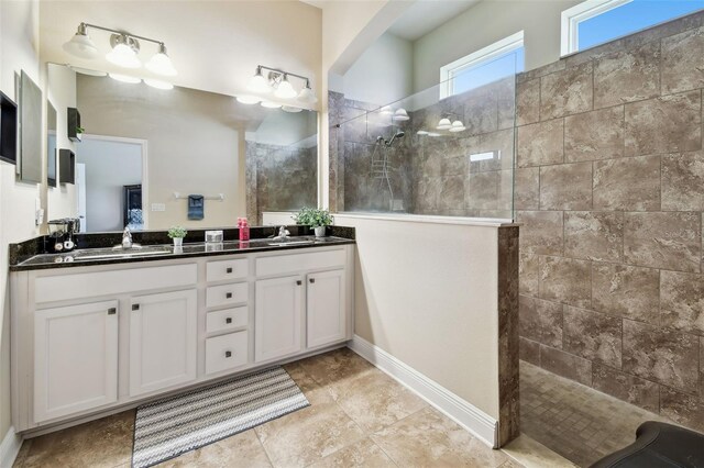 6934 Old Benton Dr, Apollo Beach, FL 33572 - full bath with walk in shower and double vanity
